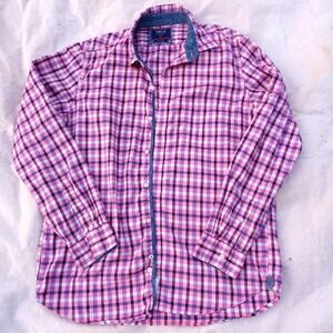 Turtle Sports Club Plaid Men Shirt Size 42